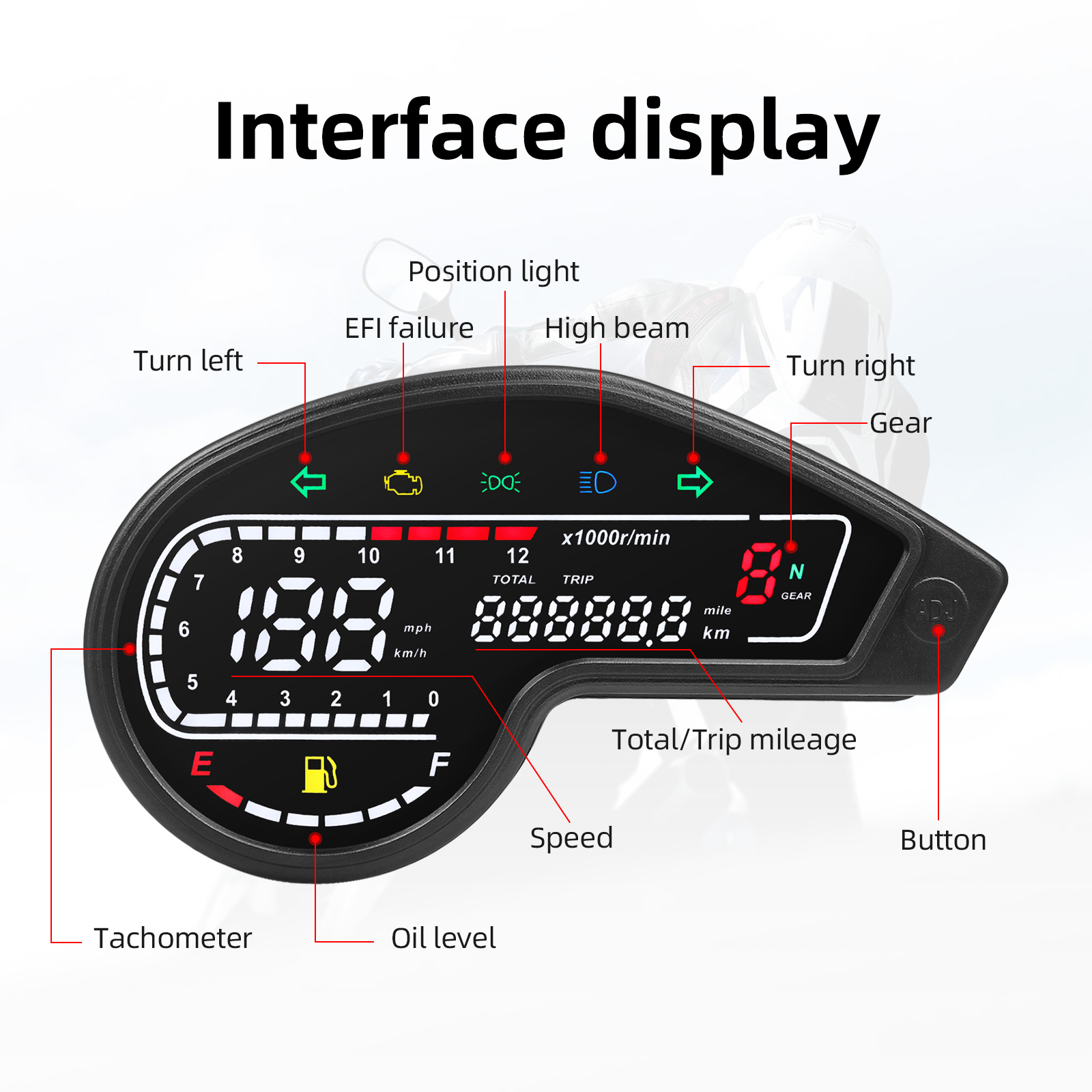 Untuk Honda XR150 XR150 Sepeda - Motorcycle Gear Display ulasan dan harga