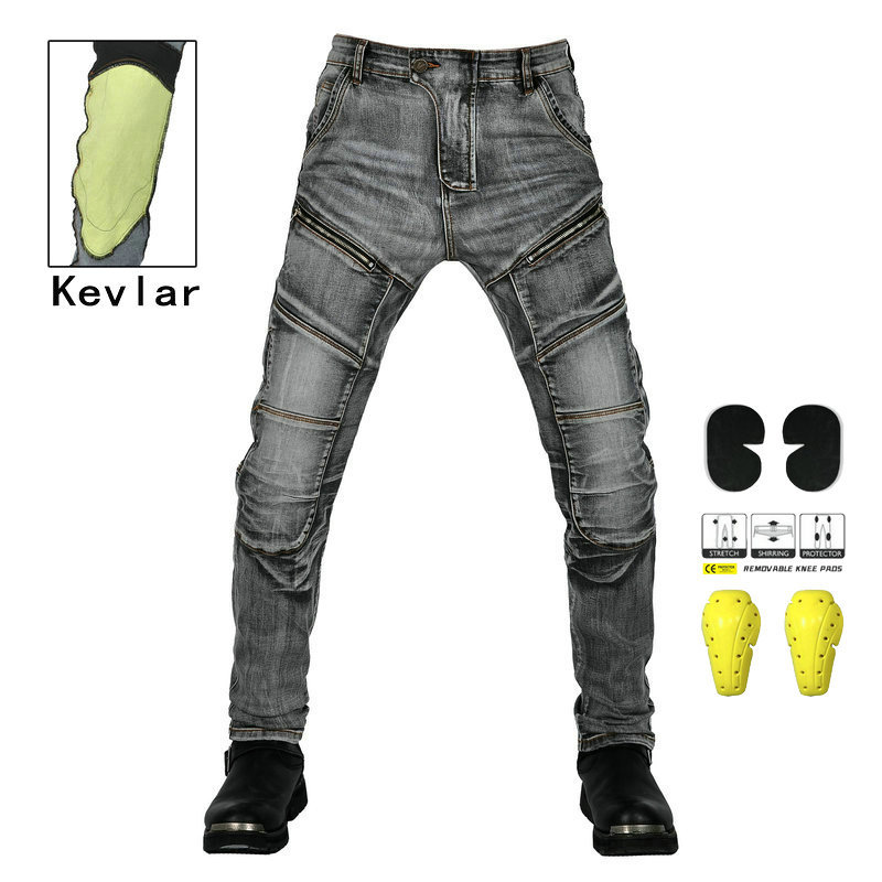 Celana jeans motor retro anti  - Motorcycle Gear Wash ulasan dan harga